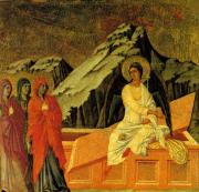 A szent asszonyok a szent sírnál (a 'Maesta' hátoldalának részlete) (Catedrale di Siena) – Duccio di Buoninsegna